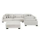  Manufacturer Color_Beige -- Tinley 9555BEG*53CRACOT 5 pc Modular Sectional with Ottoman IMAGE 3