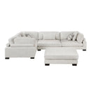  Manufacturer Color_Beige -- Tinley 9555BEG*53CRACOT 5 pc Modular Sectional with Ottoman IMAGE 4