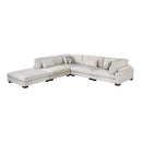  Manufacturer Color_Beige -- Tinley 9555BEG*52CR2ACOT 5 pc Modular Sectional with Ottoman IMAGE 2