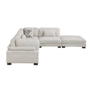  Manufacturer Color_Beige -- Tinley 9555BEG*52CR2ACOT 5 pc Modular Sectional with Ottoman IMAGE 3