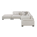  Manufacturer Color_Beige -- Tinley 9555BEG*52CR2ACOT 5 pc Modular Sectional with Ottoman IMAGE 4