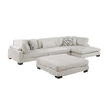  Manufacturer Color_Beige -- Tinley 9555BEG*4CRACVCOT 4 pc Modular Sectional with Chaise and Ottoman IMAGE 1
