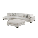  Manufacturer Color_Beige -- Tinley 9555BEG*4CRACVCOT 4 pc Modular Sectional with Chaise and Ottoman IMAGE 2