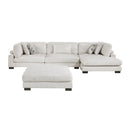  Manufacturer Color_Beige -- Tinley 9555BEG*4CRACVCOT 4 pc Modular Sectional with Chaise and Ottoman IMAGE 3