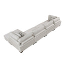  Manufacturer Color_Beige -- Tinley 9555BEG*4CR2ACVC 4 pc Modular Sectional with Chaise IMAGE 7