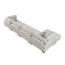  Manufacturer Color_Beige -- Tinley 9555BEG*4CR2ACVC 4 pc Modular Sectional with Chaise IMAGE 8