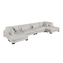  Manufacturer Color_Beige -- Tinley 9555BEG*42AC2VC 4 pc Modular Sectional with Chaise IMAGE 1