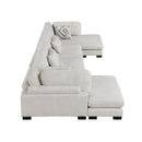  Manufacturer Color_Beige -- Tinley 9555BEG*42AC2VC 4 pc Modular Sectional with Chaise IMAGE 3