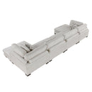  Manufacturer Color_Beige -- Tinley 9555BEG*42AC2VC 4 pc Modular Sectional with Chaise IMAGE 4