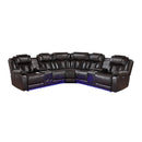  Homelegance Ramone 9508DB*SCPW 3 pc Power Reclining Sectional with Consoles, Speakers, Subwoofer and LED Lighting IMAGE 2
