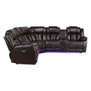  Homelegance Ramone 9508DB*SCPW 3 pc Power Reclining Sectional with Consoles, Speakers, Subwoofer and LED Lighting IMAGE 4