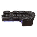  Homelegance Ramone 9508DB*SCPW 3 pc Power Reclining Sectional with Consoles, Speakers, Subwoofer and LED Lighting IMAGE 6