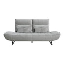  Manufacturer Color_Grey -- Quonsett 9556GRY-3PW Sofa with Power Adjustable Seat Depth and Manual Adjustable Headrests IMAGE 2