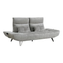  Manufacturer Color_Grey -- Quonsett 9556GRY-3PW Sofa with Power Adjustable Seat Depth and Manual Adjustable Headrests IMAGE 3