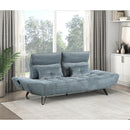  Manufacturer Color_Blue -- Quonsett 9556BUE-3PW Sofa with Power Adjustable Seat Depth and Manual Adjustable Headrests IMAGE 15