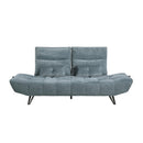 Manufacturer Color_Blue -- Quonsett 9556BUE-3PW Sofa with Power Adjustable Seat Depth and Manual Adjustable Headrests IMAGE 2