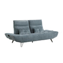  Manufacturer Color_Blue -- Quonsett 9556BUE-3PW Sofa with Power Adjustable Seat Depth and Manual Adjustable Headrests IMAGE 3