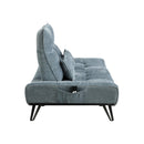  Manufacturer Color_Blue -- Quonsett 9556BUE-3PW Sofa with Power Adjustable Seat Depth and Manual Adjustable Headrests IMAGE 5