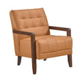  Manufacturer Color_Orange -- Homelegance Crafton Stationary Leather Match Accent Chair IMAGE 1