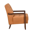  Manufacturer Color_Orange -- Homelegance Crafton Stationary Leather Match Accent Chair IMAGE 3