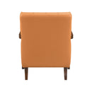  Manufacturer Color_Orange -- Homelegance Crafton Stationary Leather Match Accent Chair IMAGE 5