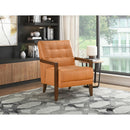 Manufacturer Color_Orange -- Homelegance Crafton Stationary Leather Match Accent Chair IMAGE 8