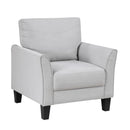  Manufacturer Color_Grey -- Homelegance Aliana Stationary Fabric Chair IMAGE 2