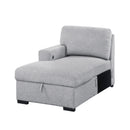  Homelegance Pompano 9630GY*2LC2R Sectional with Left Chaise, Pull-out Bed, Hidden Storages and Shelves, Charging Ports IMAGE 13