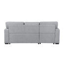  Homelegance Pompano 9630GY*2LC2R Sectional with Left Chaise, Pull-out Bed, Hidden Storages and Shelves, Charging Ports IMAGE 5