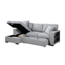  Homelegance Pompano 9630GY*2LC2R Sectional with Left Chaise, Pull-out Bed, Hidden Storages and Shelves, Charging Ports IMAGE 8
