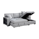  Homelegance Pompano 9630GY*22LRC Sectional with Right Chaise, Pull-out Bed, Hidden Storage and Shelves, Charging Ports IMAGE 10