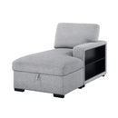  Homelegance Pompano 9630GY*22LRC Sectional with Right Chaise, Pull-out Bed, Hidden Storage and Shelves, Charging Ports IMAGE 17
