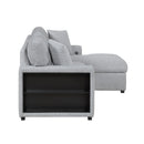  Homelegance Pompano 9630GY*22LRC Sectional with Right Chaise, Pull-out Bed, Hidden Storage and Shelves, Charging Ports IMAGE 3