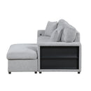  Homelegance Pompano 9630GY*22LRC Sectional with Right Chaise, Pull-out Bed, Hidden Storage and Shelves, Charging Ports IMAGE 4