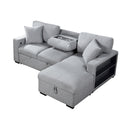  Homelegance Pompano 9630GY*22LRC Sectional with Right Chaise, Pull-out Bed, Hidden Storage and Shelves, Charging Ports IMAGE 6
