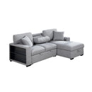  Homelegance Pompano 9630GY*22LRC Sectional with Right Chaise, Pull-out Bed, Hidden Storage and Shelves, Charging Ports IMAGE 7