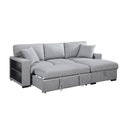  Homelegance Pompano 9630GY*22LRC Sectional with Right Chaise, Pull-out Bed, Hidden Storage and Shelves, Charging Ports IMAGE 9