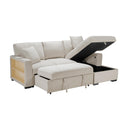  Homelegance Pompano 9630BE*22LRC Sectional with Right Chaise, Pull-out Bed, Hidden Storage and Shelves, Charging Ports IMAGE 10