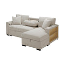 Homelegance Pompano 9630BE*22LRC Sectional with Right Chaise, Pull-out Bed, Hidden Storage and Shelves, Charging Ports IMAGE 6