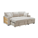  Homelegance Pompano 9630BE*22LRC Sectional with Right Chaise, Pull-out Bed, Hidden Storage and Shelves, Charging Ports IMAGE 9