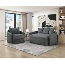  Manufacturer Color_Dark grey -- Homelegance Tomball Fabric Chaise IMAGE 11