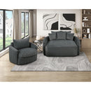  Manufacturer Color_Dark grey -- Homelegance Tomball Swivel Fabric Chair IMAGE 12
