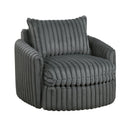  Manufacturer Color_Dark grey -- Homelegance Tomball Swivel Fabric Chair IMAGE 2