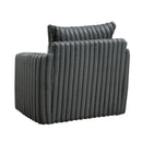  Manufacturer Color_Dark grey -- Homelegance Tomball Swivel Fabric Chair IMAGE 4