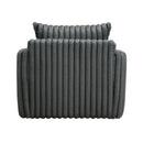  Manufacturer Color_Dark grey -- Homelegance Tomball Swivel Fabric Chair IMAGE 5