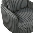  Manufacturer Color_Dark grey -- Homelegance Tomball Swivel Fabric Chair IMAGE 6