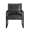  Manufacturer Color_Dark Grey -- Homelegance Trent Stationary Leather Look Accent Chair IMAGE 1