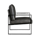 Manufacturer Color_Dark Grey -- Homelegance Trent Stationary Leather Look Accent Chair IMAGE 4
