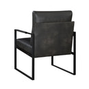 Manufacturer Color_Dark Grey -- Homelegance Trent Stationary Leather Look Accent Chair IMAGE 5