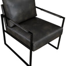  Manufacturer Color_Dark Grey -- Homelegance Trent Stationary Leather Look Accent Chair IMAGE 7